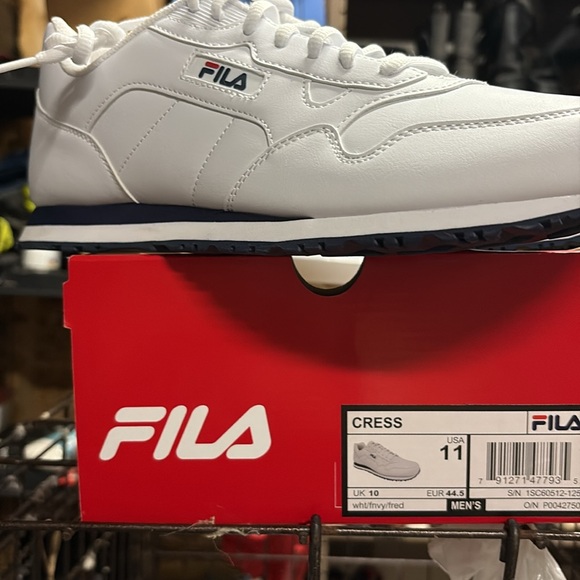 Mens Fila Cress Red/White/Blue Tennis Shoe New Sz10 - Picture 9 of 10